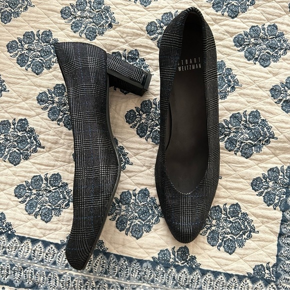 Stuart Weitzman FRAMEF5 Pewter Scotch Woven Pumps – Size 8 - Picture 2 of 11